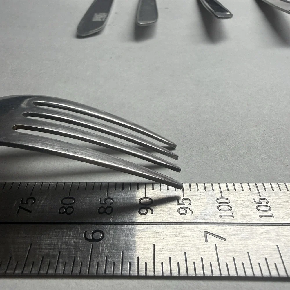 6 Lot Atomic 3 Star Superior Stainless Spoons Forks Knives Night Sky MCM USA